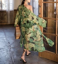 Spring and summer new style Seaside  shawl top Medium long beach cardigan Chiffon outer sun protection clothing thin section