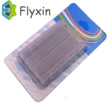 

400 Tie Points Solderless PCB Transparent mini bread board / breadboard 8.5CM x 5.5CM 400 holes DIY