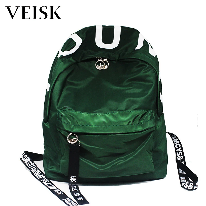 

VEISK Women Retro Backpack Simple Solid Color Bag Ladies Backpack School Bags For Girl Female Rucksack Drop Shipping Rukzaki