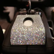 LUNASBORE Роскошная Алмазная домашняя тканевая коробка автомобильная, из искуственной кожи авто интерьерные аксессуары для Honda Ford VW женский подарок