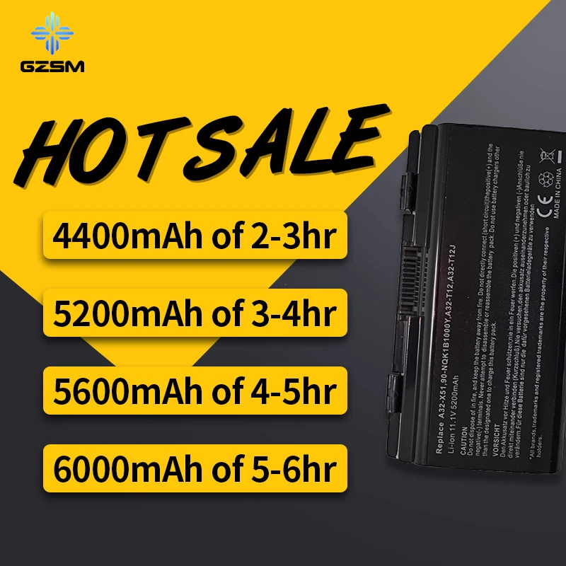 HSW 6 Сотовый Аккумулятор для ноутбука ASUS T12C T12Er T12Fg T12Jg T12Ug X51H X51L X51R X51RL X58 X58C X58L X58Le