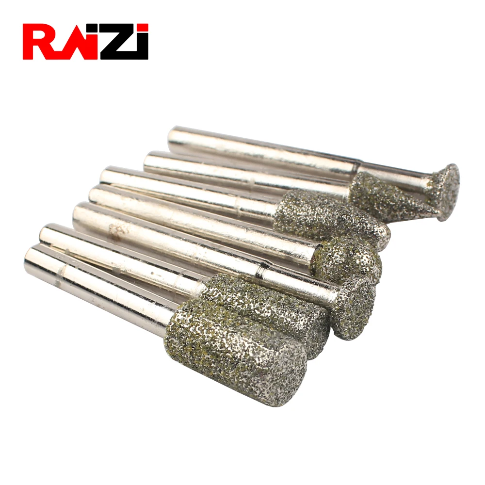 Raizi Electroplated Diamond Burs Granite Router Bit for Marble Metal Cutting