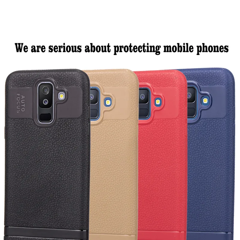 Ultra-Thin Case For Samsung Galaxy A6 A6Plus Case PU Leather Soft Silicone Full Cover For Samsung A6 A6 Plus Matte TPU Case (15)