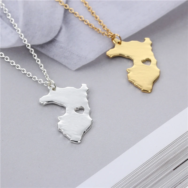New Fashion Outline Peru Map Pendant Necklace Jewelry.a Heart In Peru. Fashion Holiday Charm Necklace 3 Img_8059_