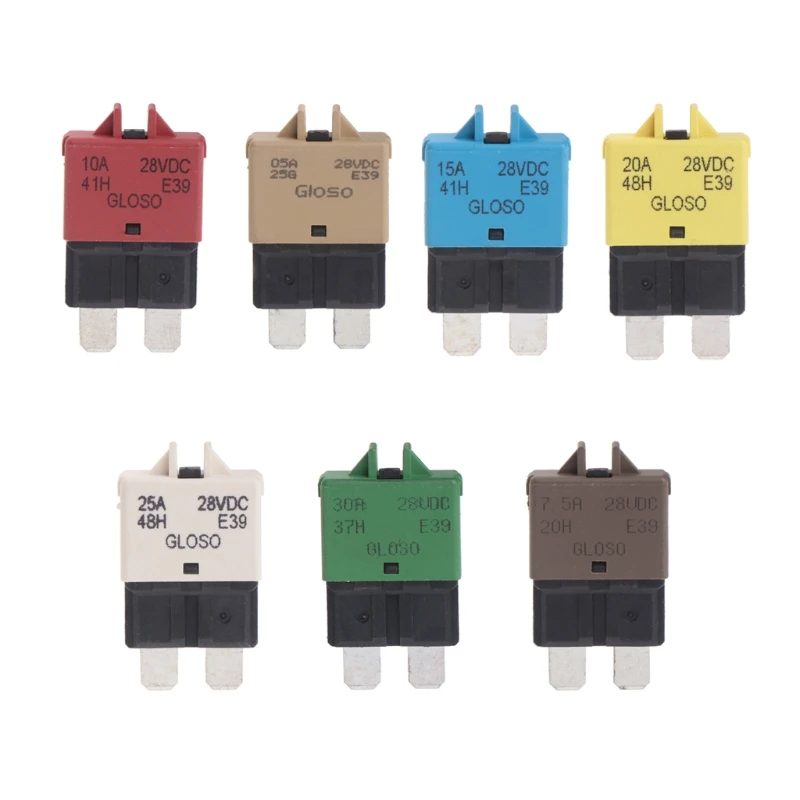 CIRCUIT BREAKER RESETABLE BLADE TYPE FUSE 12V 24V CAR VAN TRUCK MARINE 15 A
