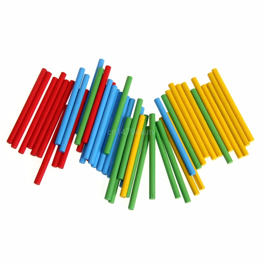 Math Manipulatives Wooden Counting Sticks Baby Kids Preschool Educational Toys #H055# Math Manipulatives Wooden Counting Sticks Baby Kids Preschool Educational Toys #H055#