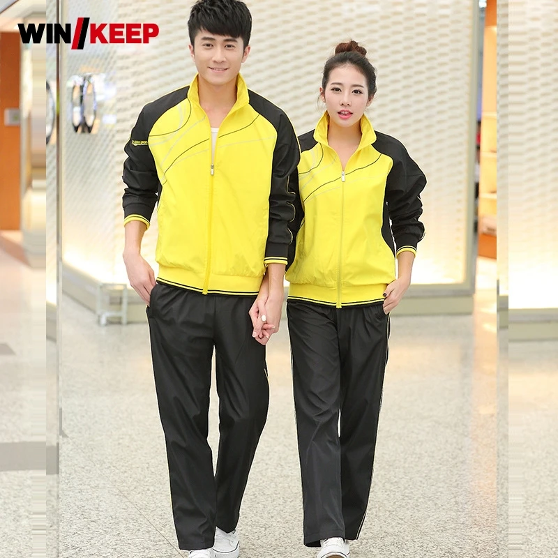 

New Men Running Sets Gym Sportwear Autumn Windproof Table Tennis Badminton Tracksuits Sport Training Jogging Jogger Suits