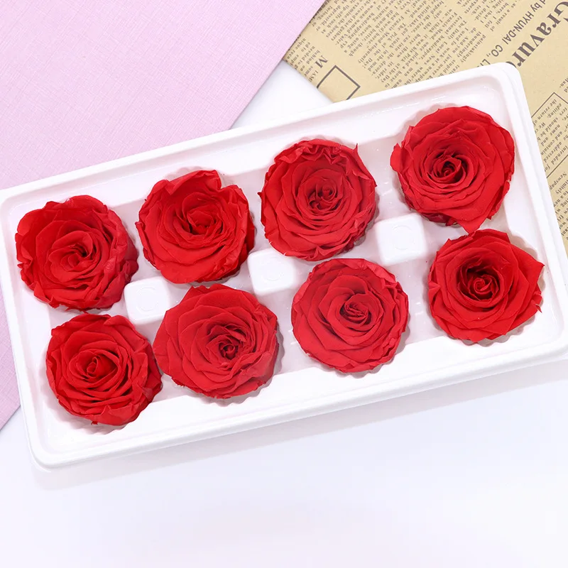 JAROWN Dry Eternal Rose Flower Head Handmade Dried Flowers DIY Bouquet Decoration Wedding Gift Box Fitting Home Decor Flores (10)