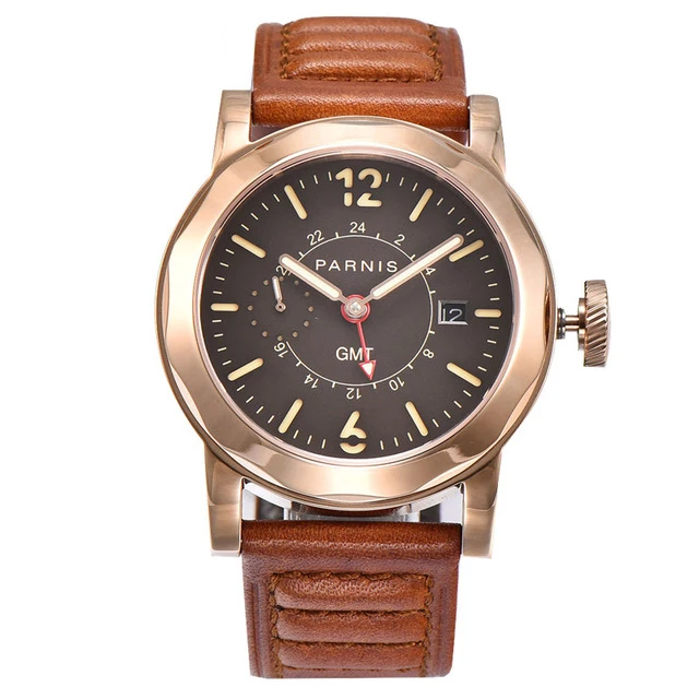 Parnis Mens Auto Date Water Resistant Power Reserve Business Seperate Second Dial Automatic Self Wind Mechanical Wrist Watches | Наручные