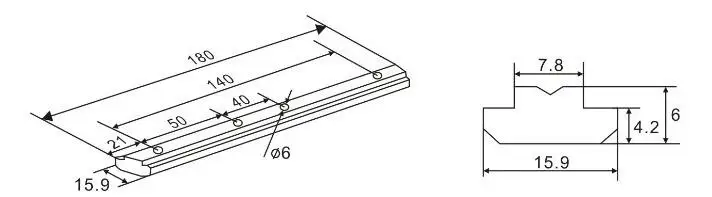 Machifit Groove Connector Carbon Steel Connecting Joint for 3030 Aluminum Profile
