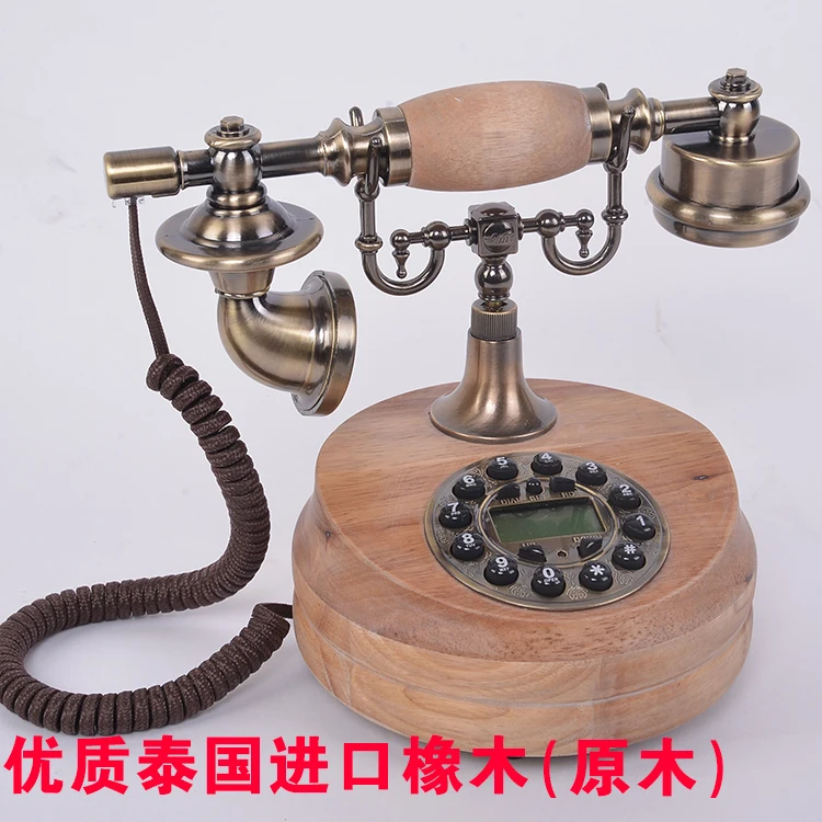 Для телефона из твёрдой древесины винтажный Американский бытовой классический китайский стиль/номер звонящего громкой связи/телефон с подсветкой