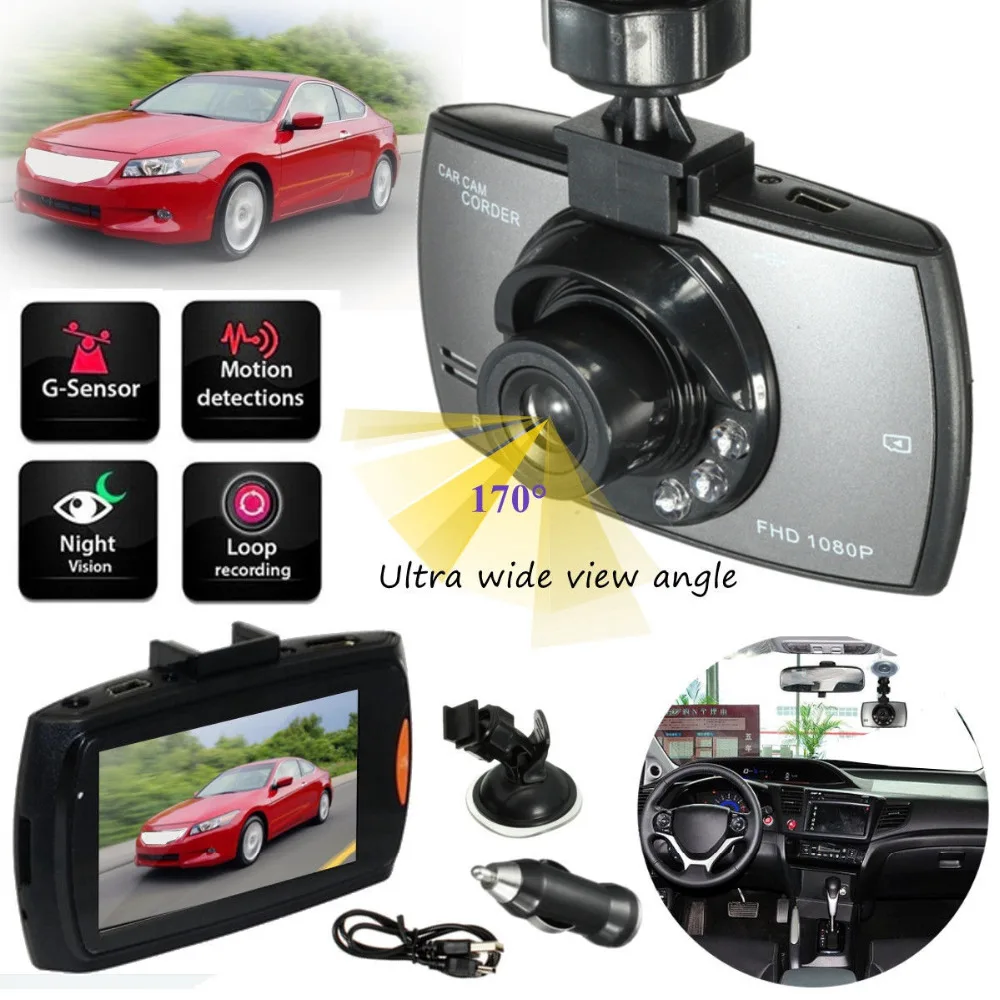 

New HD 2.4" LCD 1080P Car DVR Vehicle Camera Video Recorder Dash Night Vision Hidden Parking Recorder G-sensor Cam