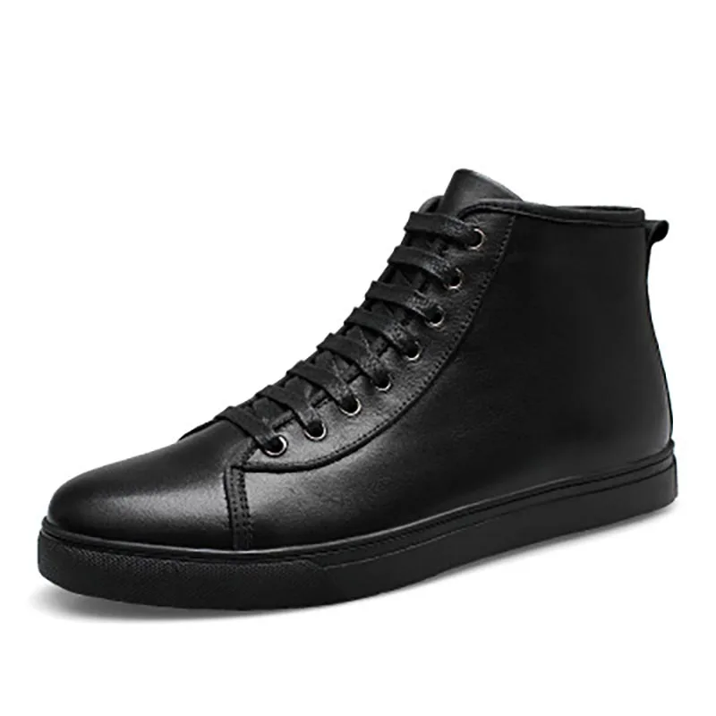 

Masorini 2018 Fashion Men Ankle Boots Winter Autumn Casual Men Genuine Leather Boots Man Shoes Plus Big Size 37-48 WW-647