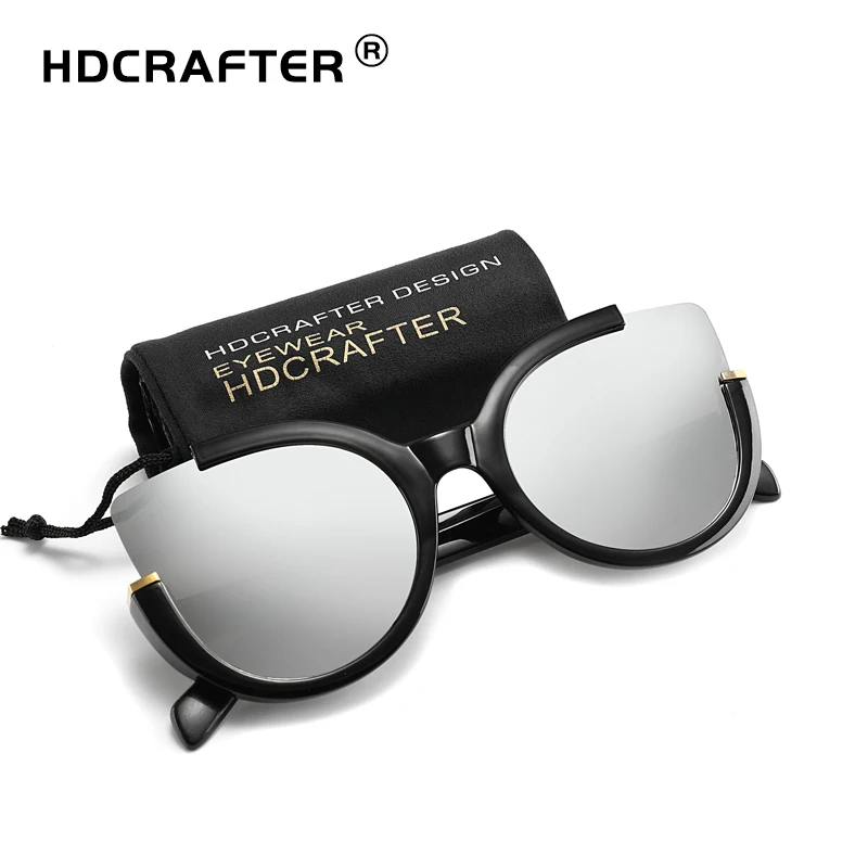 Женские солнцезащитные очки HDCRAFTER Винтажные Солнцезащитные кошачий глаз