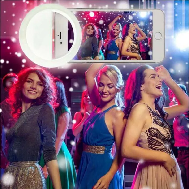 WRUMAVA Beautify Skin cell phone LED Ring Selfie Light Up Flash Photography Luminous Lamp 3 Dimming for iPhone ipad Samsung PC