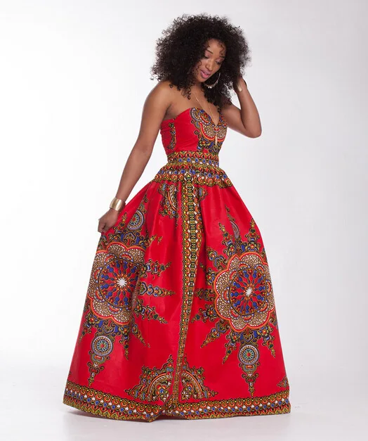 African Boho Women Summer Dresses New Fashion Digital Print Dress Sexy