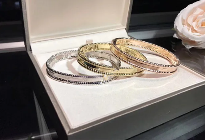 

Women steel bead ball bracelet S925 silver jewelry, rose gold gold silver famous brand replica signed logo bracelet masculino
