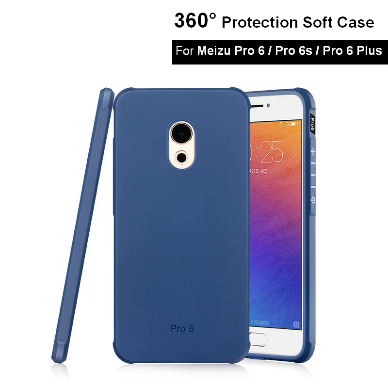 

Meizu Pro 6 6S Case / Meizu Pro 6 Plus Cover Back Covers For Meizu Pro6 Anti-knock Armor Silicon Phone Protection Bag Shell Skin