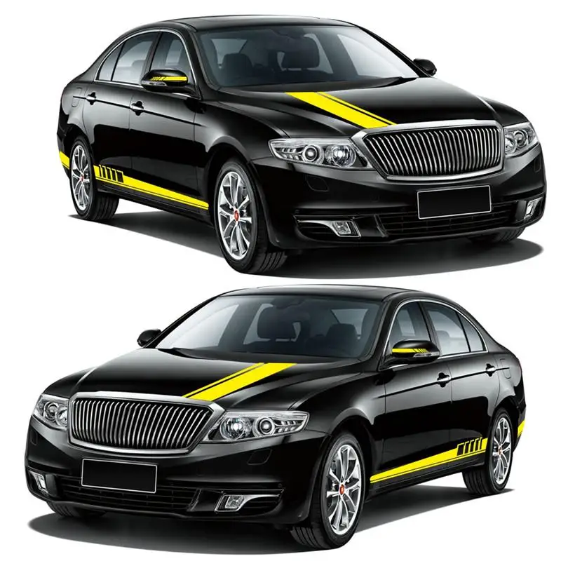  5PCS/Set Car Stickers Stripe Auto Car Body Stripe Sticker Decals Vinyl Head/Cover Rearview Mirror S