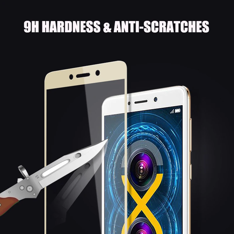 Makavo для Huawei Honor 6X закаленное Стекло 9 H 2.5D взрывозащищенные Экран протектор Плёнки