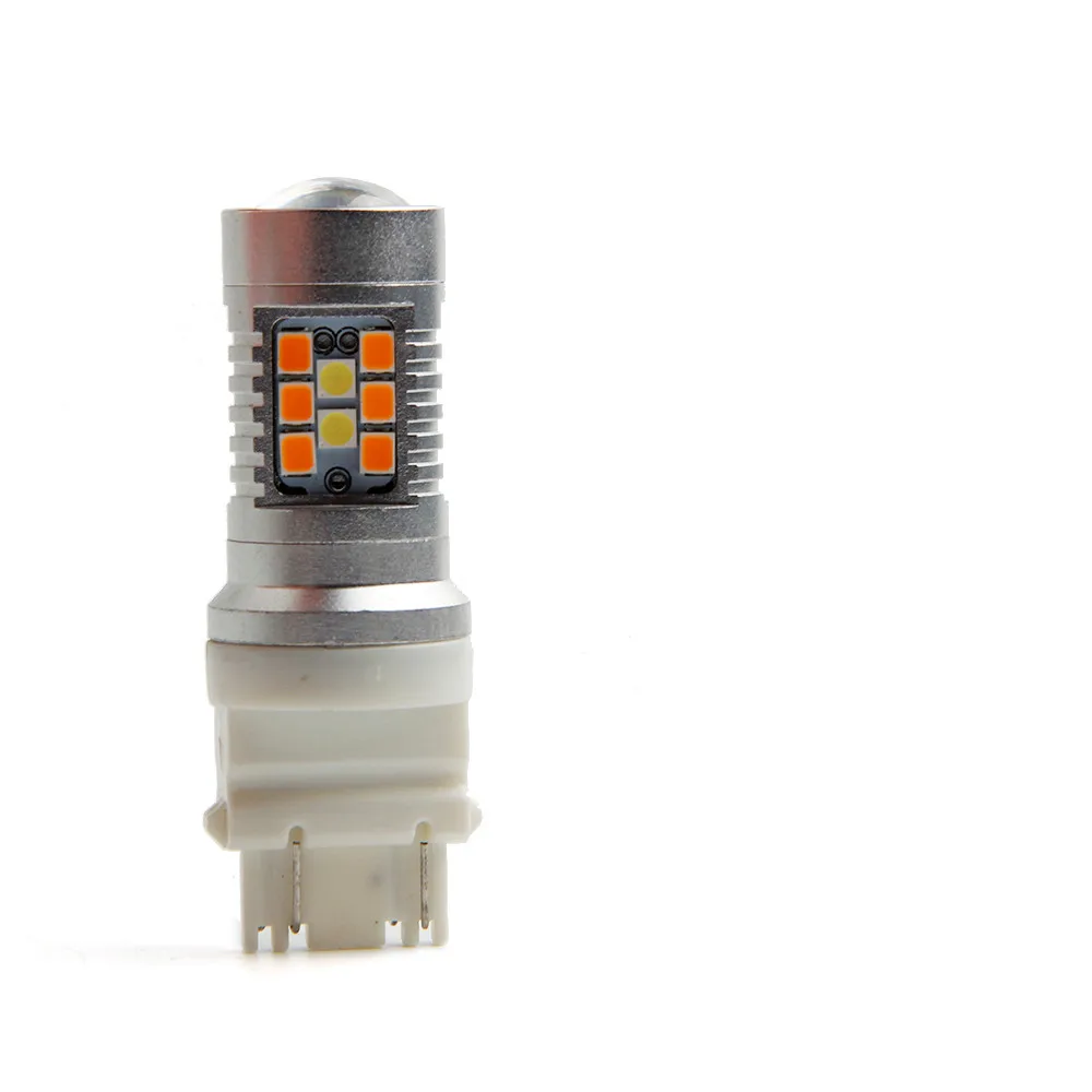 

1 X High Power 3157 Dual-Color Switchback 28-SMD LED Turn Signal Bulbs New Driving Lamp Bulb Car Interior for bmw e60 e67