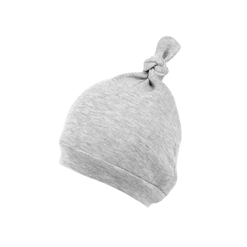 Cute Newborn Baby Beanie Toddler Beanie Infant Boys Girls Hat Cotton Knot Sleep Hats 0-3 Months Newborns Baby Girls Clothing (13)
