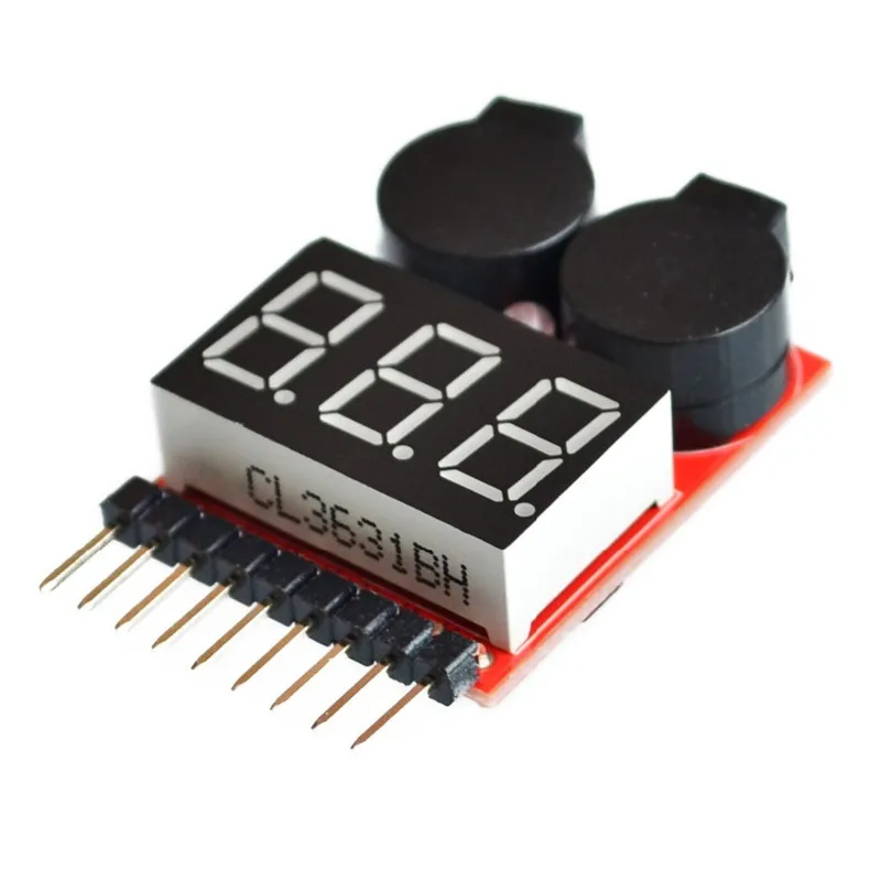10pcs/lot 1-8S new dual one electric power display /BB sound low voltage / alarm / electric display / dual function buzzer