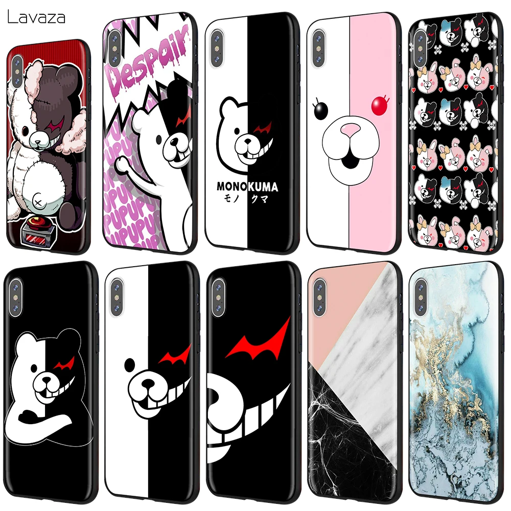 

Lavaza Cute Kumamon Danganronpa Monokuma Case for iPhone 11 Pro XS Max XR X 8 7 6 6S Plus 5 5s se