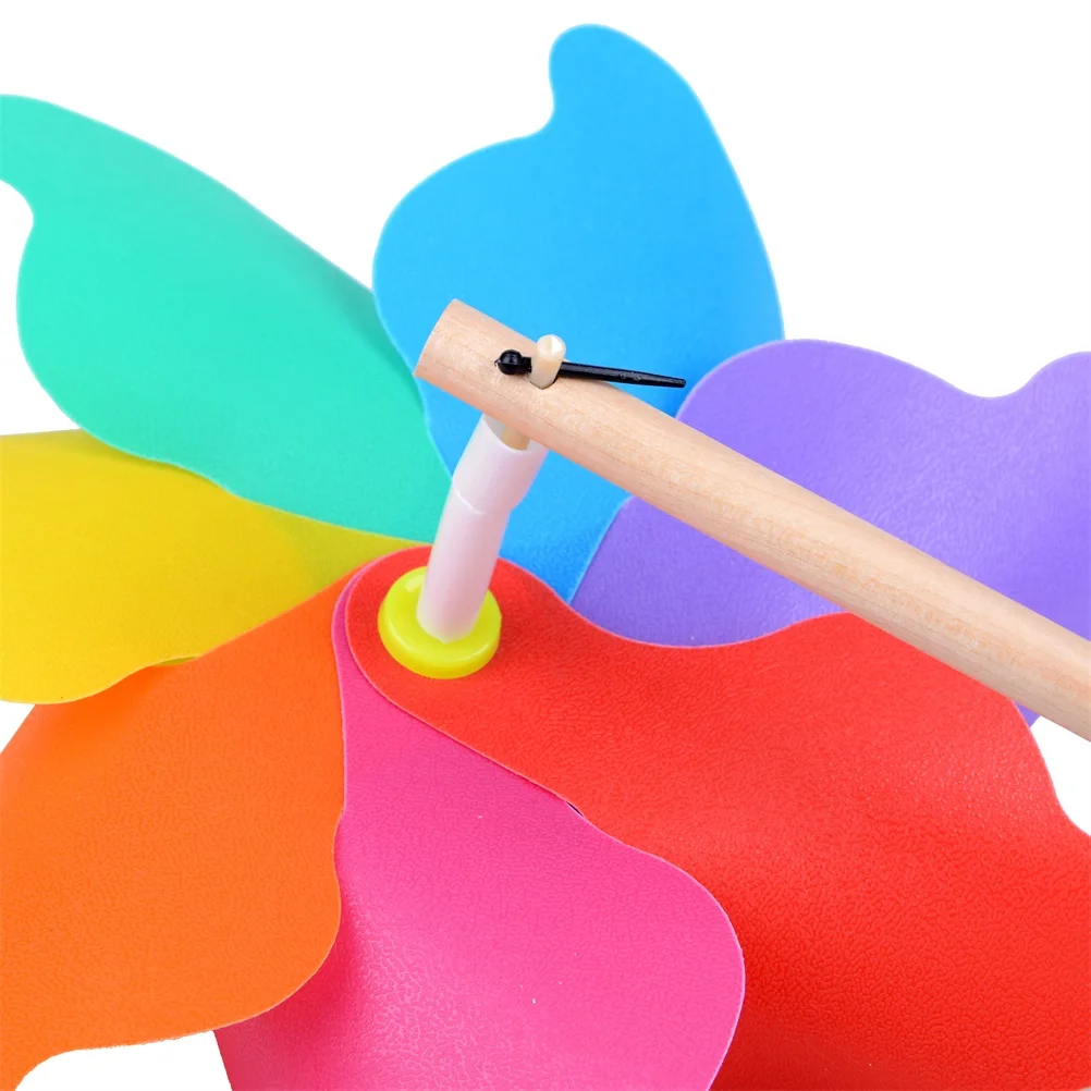 ful Windmill Plastic Windmill Kids Gift Toys Outdoor Hand Windmillls