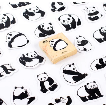 

45 PCS/box New Cute panda Paper Sticker Decoration Decal DIY Album Scrapbooking Seal Sticker Kawaii Stationery Gift