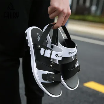 

Men Summer Casual Beach Shoes Soft Breathable Slippers Summer Flip Flop Man Anti-slip Outside Sandals Slides Zapatos Hombre