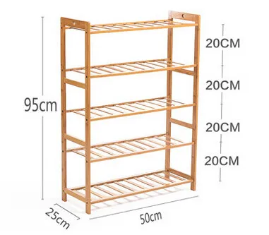 Полка для обуви, простая бамбуковая стойка для хранения обуви, многослойная простая домашняя сборная полка для обуви