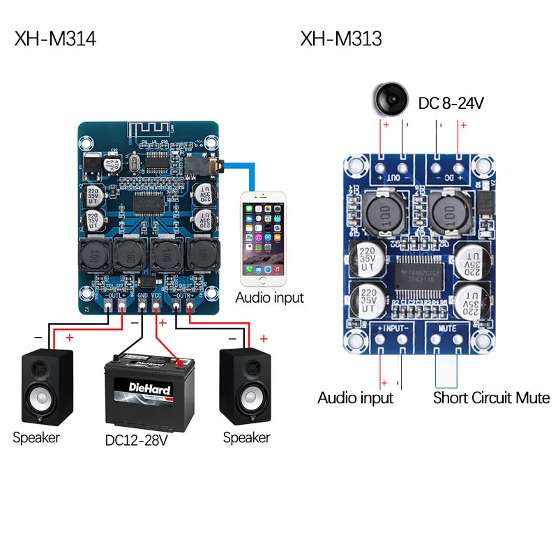 TPA3118 Bluetooth цифровой усилитель мощности плата аудио усилители двухканальный модуль 2*45 Вт стерео усилитель DIY для динамиков