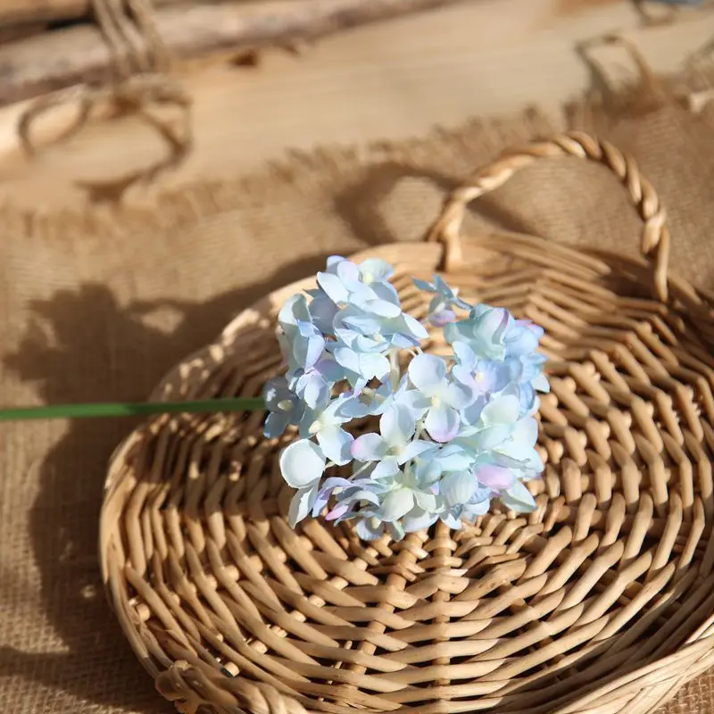 

1 Branch Artificial Hydrangea Silk Flowers Home Garden Table Office Wedding Bouquet Decor Flower Party Decoration