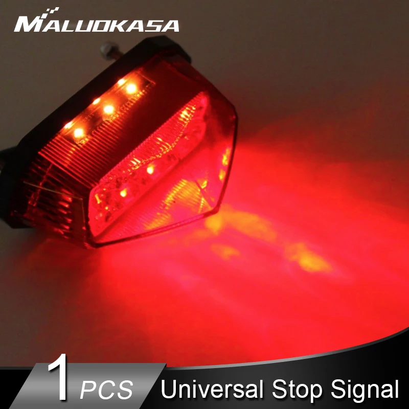 Universal Tail Light Motorcycle 10 LED Stop Signal Indicator Motorbike Blinker Turn Signals Brake Lights for Moto Accessories
