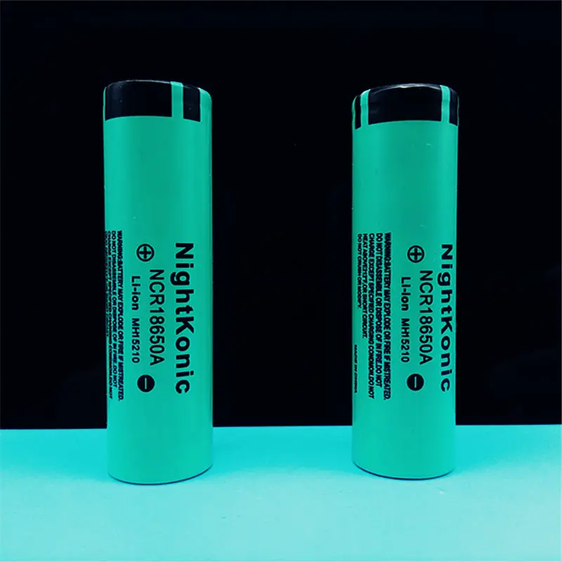 

Original NIGHTKONIC 2 PCS/LOT 3.7V 2000mAh Li-ion 18650 Rechargeable battery GREEN