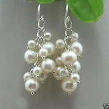 Красивые маленькие белые жемчужные серьги Akoya Серьги с надписью ohrring Pendiente 1 пара ожерелье-колье marvel