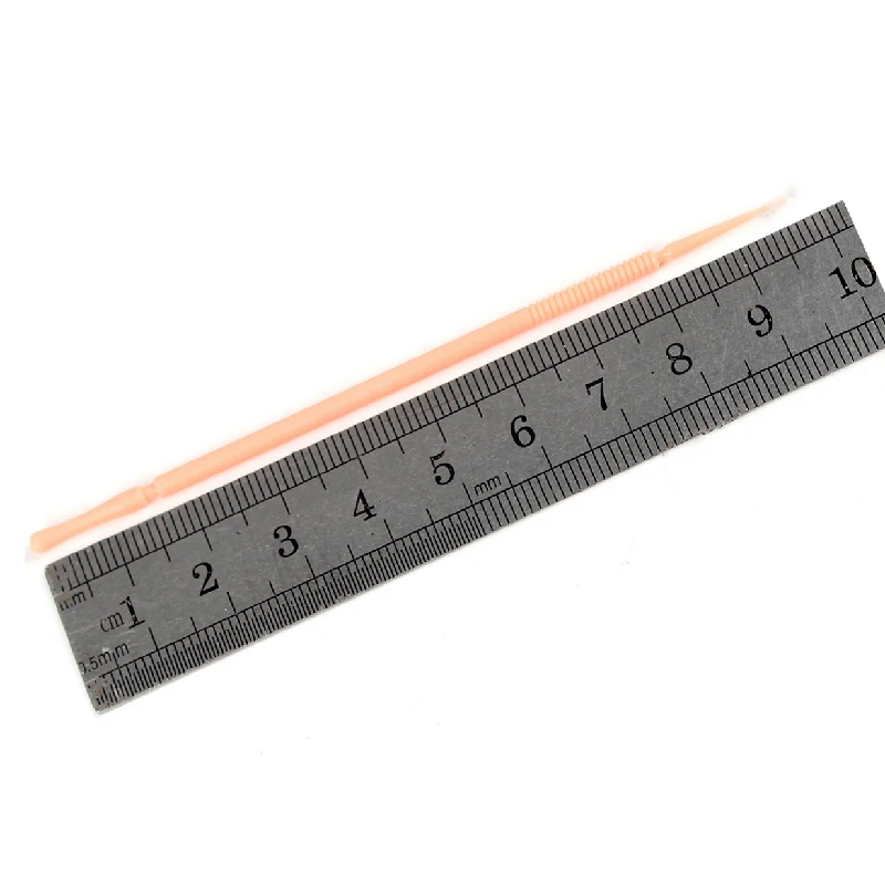 100 Stuks Micro Wattenstaafje Borstels Verwijderaar Stick Bar Voor Wimpers Extensie Schoonheid Make-Up Schoon Gereedschap