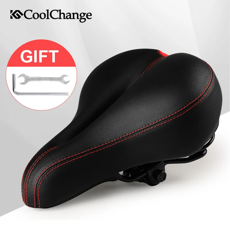 CoolChange Cycling Saddle Soft Sponge MTB Seat Shock Proof Bike Saddle Hollow Breathable Comfortable Rain Proof Bicycle Seat CoolChange Cycling Saddle Soft Sponge MTB Seat Shock Proof Bike Saddle Hollow Breathable Comfortable Rain Proof Bicycle Seat