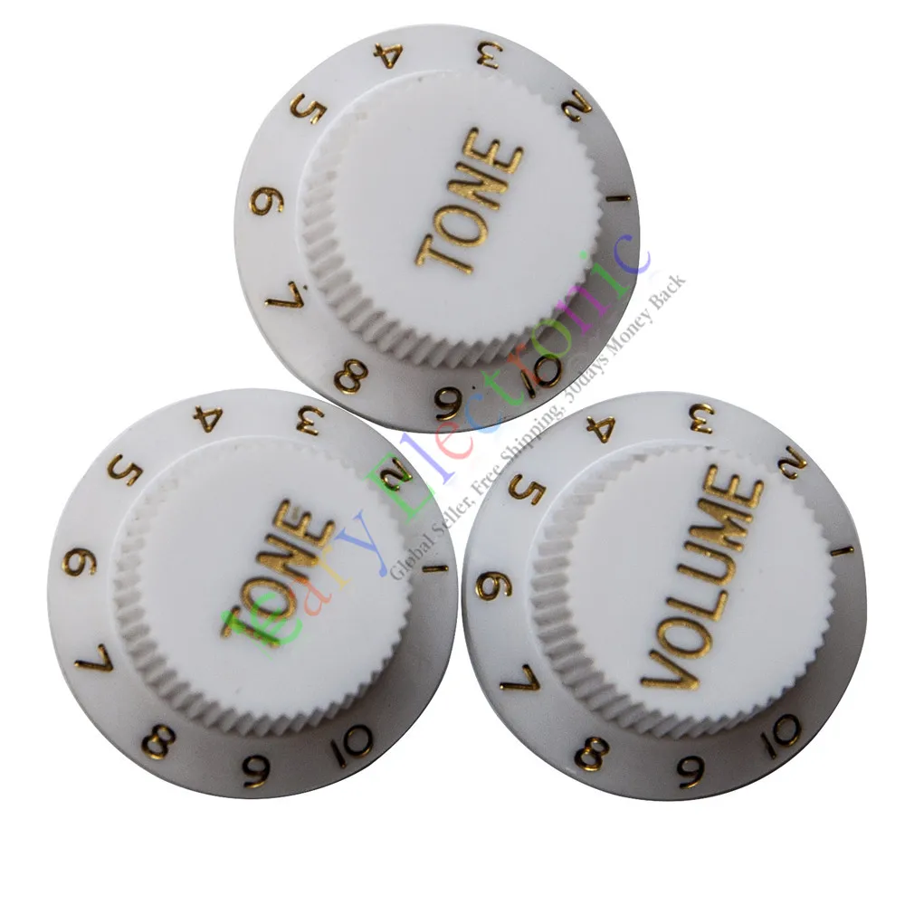 Wholesale and retail 50set 26mm White knob Guitar tube potentiometer