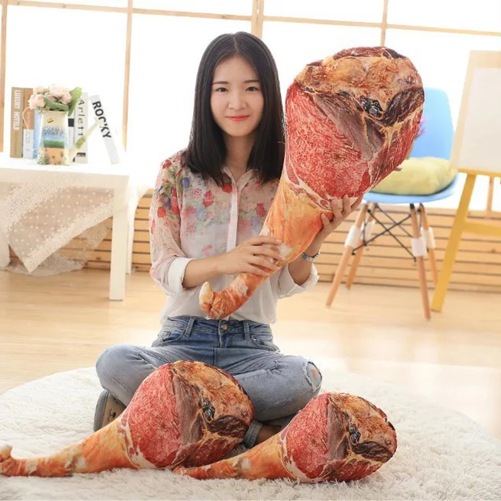 Home Decor Creative Ham Plush Pillow Cushions Toy Stuffed Sofa Food Dolls 45cm