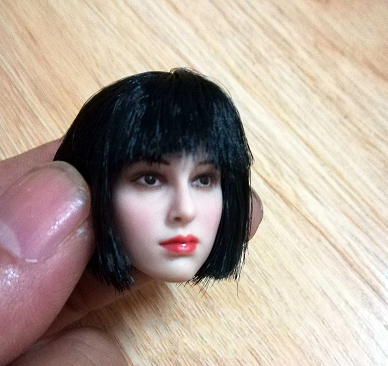 1/6 Natalie Portman голова с черными короткими волосами для женщин 12''|Игровые фигурки