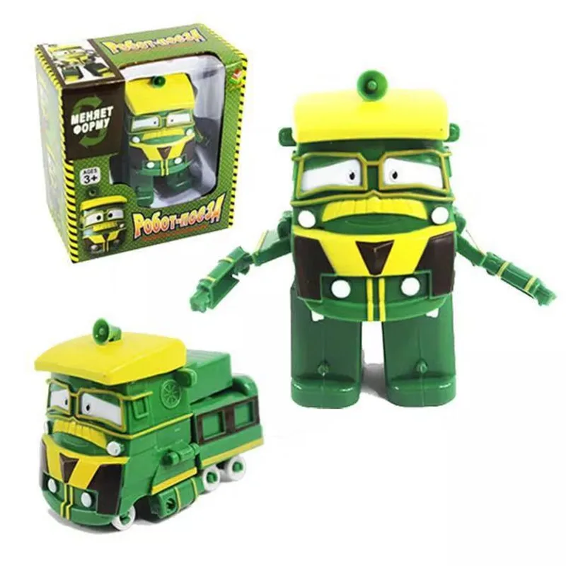 NEW 6pcs/set Robot Trains Transformation Kay Alf Dynamic Train Family Deformation Train toys for children Action Figure Toys