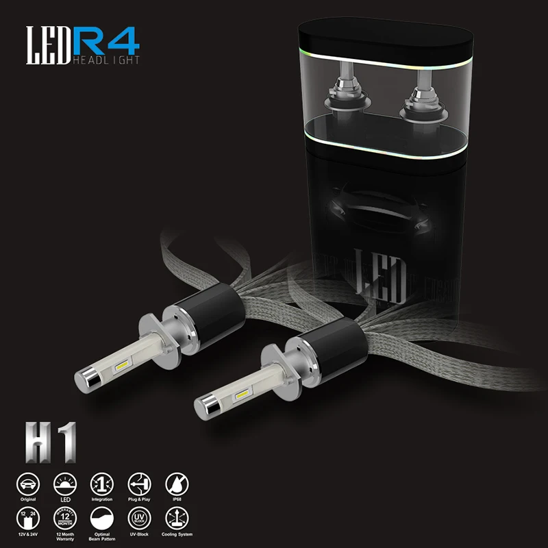 

9600LM 40W  R4 Car Led Headlight Kit  H1 Led Headlamp Bulbs Replace Bi Xenon Halogen Light Bulbs Car-styling
