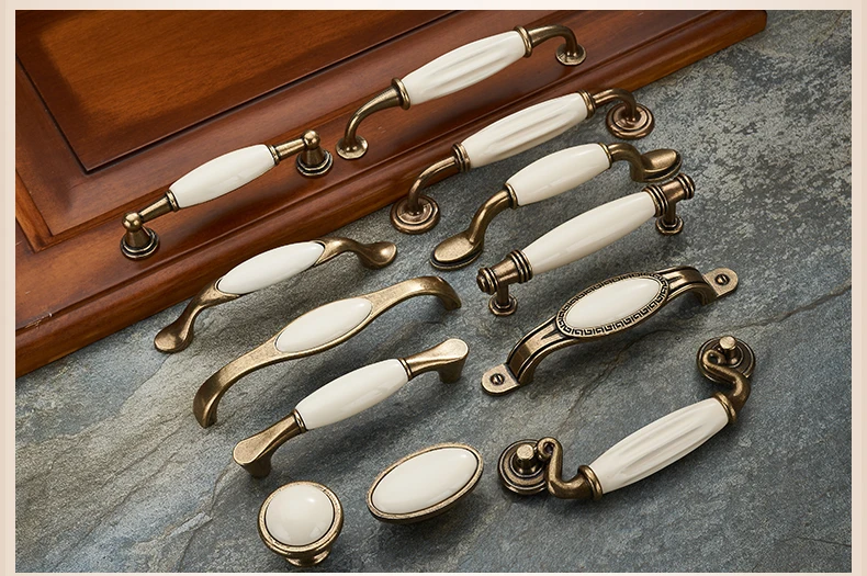 antigo, cerâmica, branco, liga de zinco, gaveta,