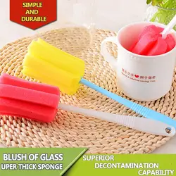 Eco - Friendly Cleaning Brush for Glass Bottles and Cups - Durable Sponge Design for Home Use (Random)
