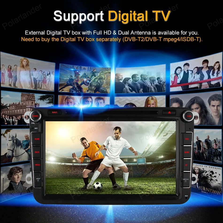 Clearance Android4.4 Car DVD For VW Golf 5 6 Polo Passat Jetta Tiguan Touran Skoda Octavia Seat Quad Core wifi 3G GPS radio 18