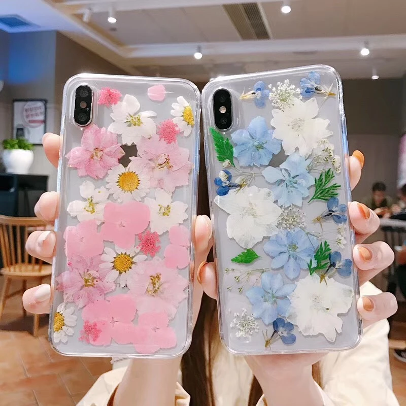 Iphone 11 phone case pressed flowers Clearance