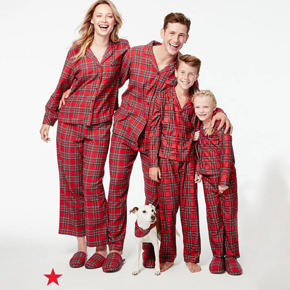 

Family Christmas Pajamas sets Family Matching Outfit Winter Cotton Long Sleeve Father Mother Children Sweater Shirt