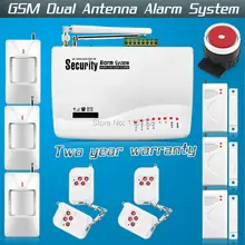 Двойная Антенна Tri-band Антенна Беспроводной Голосовой GSM Сигнализация Домашней Безопасности с Русский Руководство 900/1800/1900 МГц без батареи